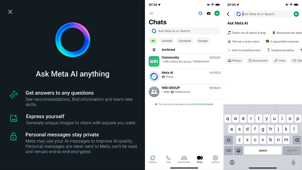 Meta在WhatsApp、Instagram和Messenger开始测试AI服务：问AI问题、生成图片等！